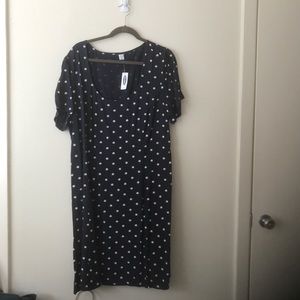 Old Navy navy daisy fit & flare dress